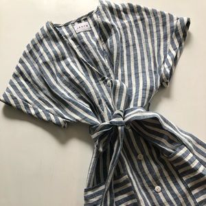 OffOn Linen Tie Belt Dress